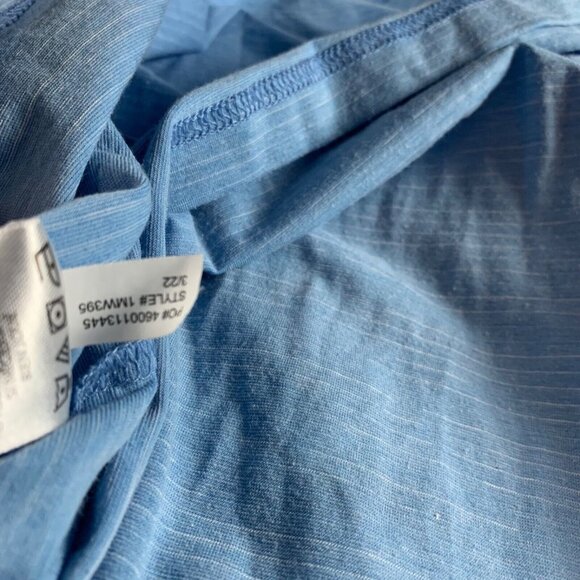 Travis Mathew Mens Blue Polyester Cotton Button Down Golf Polo Shirt Size L 9050 - Picture 9 of 13